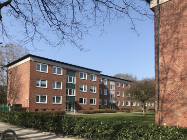Building view, house made of red clinker brick